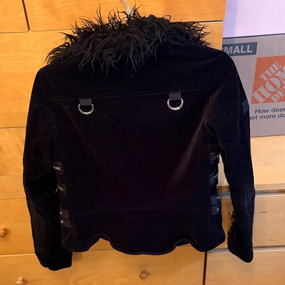Tripp nyc Black Leather Jacket with Faux Fur - Picture 3 of 4
